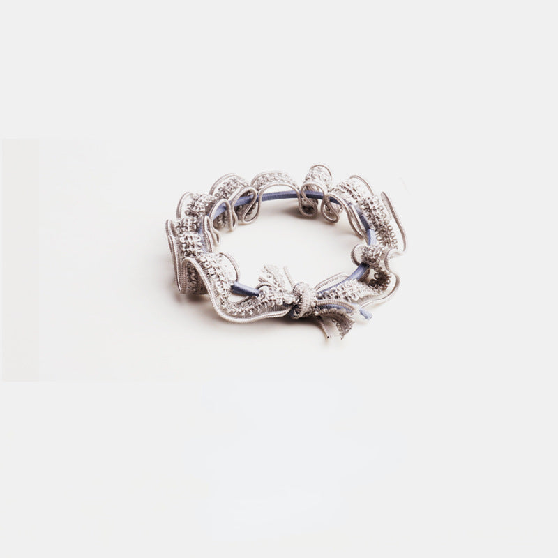 Elastic lace edge hair tie