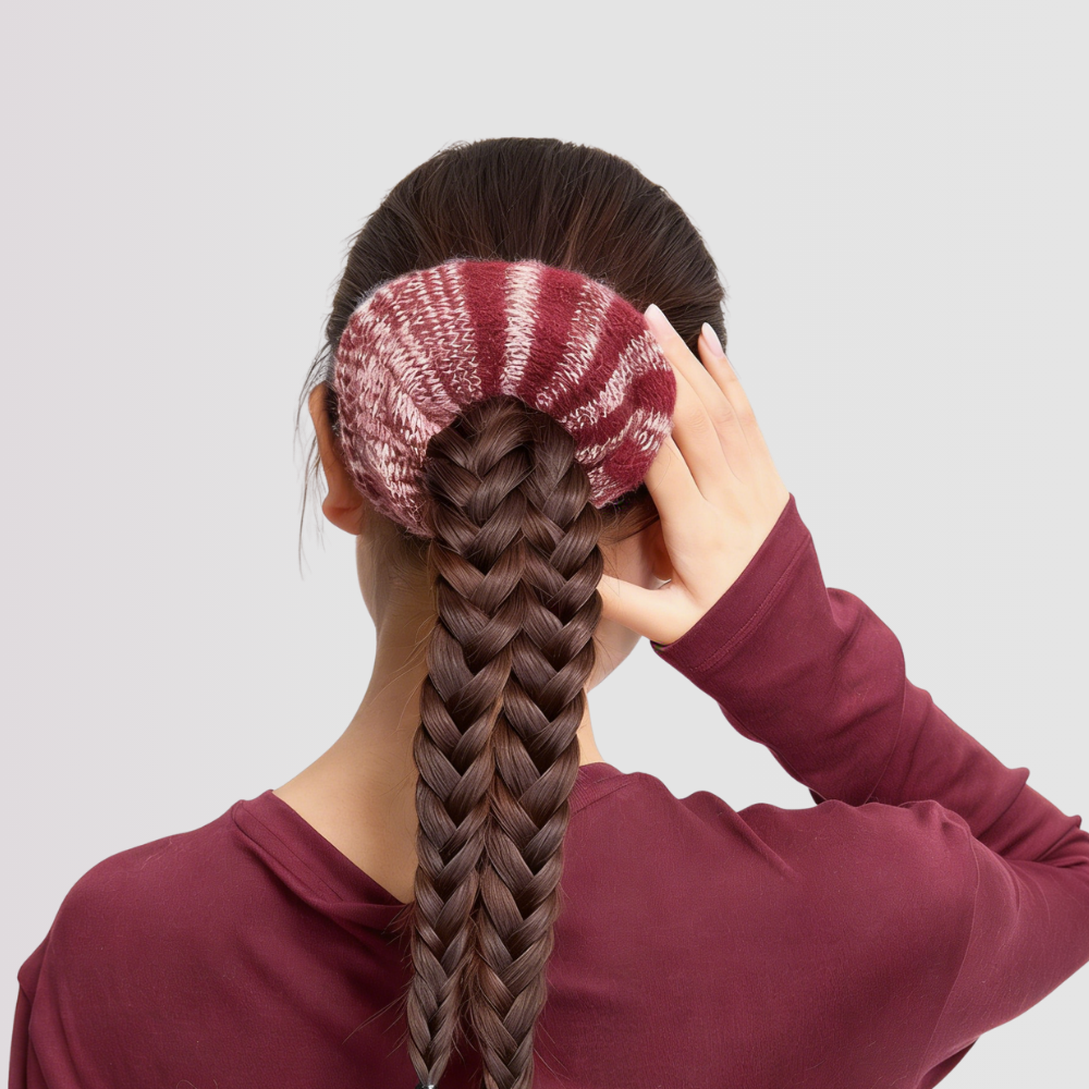 Wool Knit Scarf Scrunchie Set