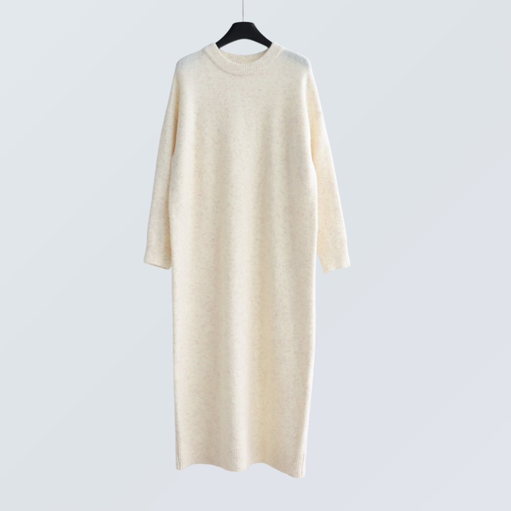 Round Neck Viscose-Blend Knit Maxi Dress | 4 Colors