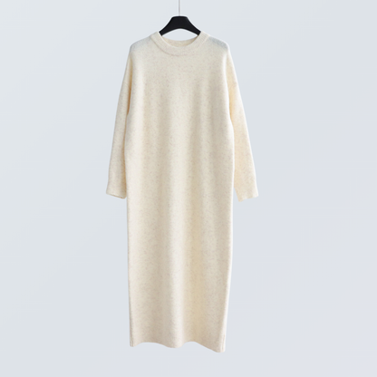 Round Neck Viscose-Blend Knit Maxi Dress | 4 Colors