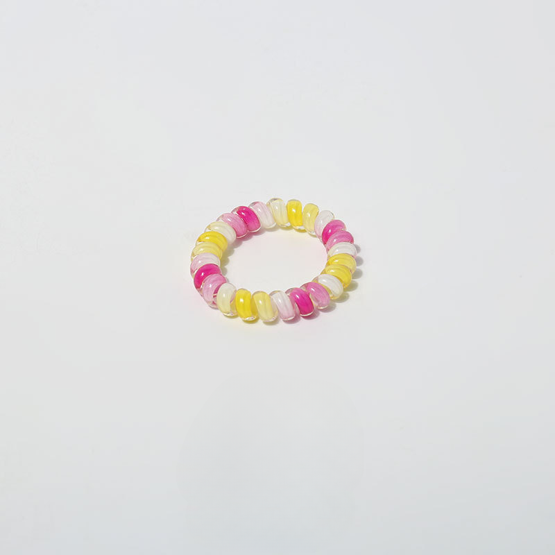 Dopamine candy colored spiral hair tie