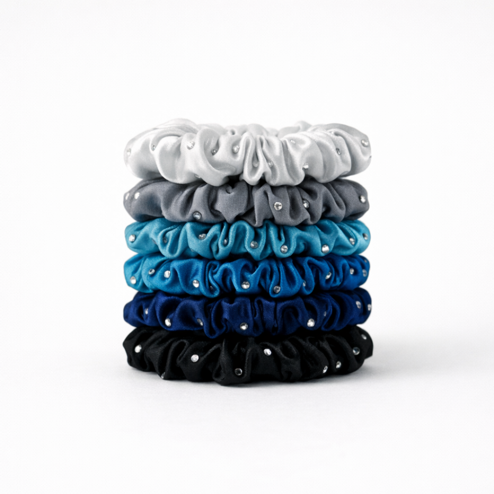 Lumière Silk Scrunchie Set – 6 Pack | Small