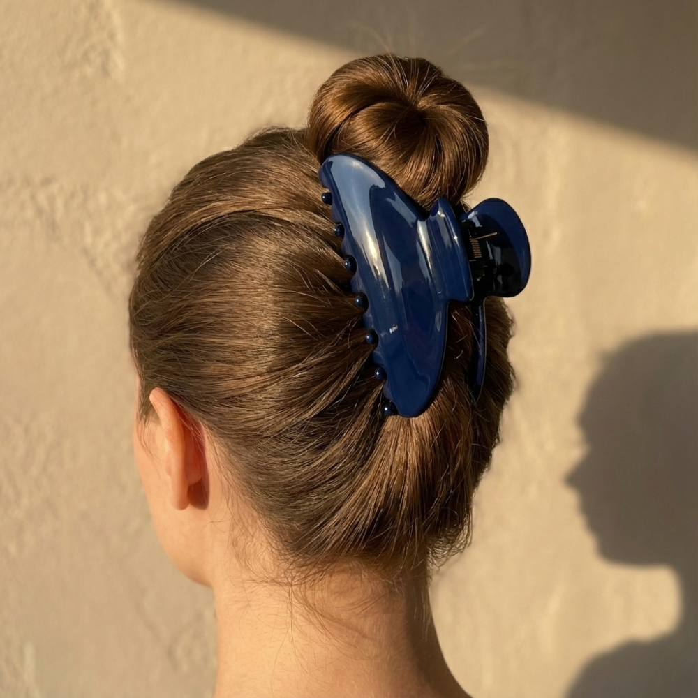 Navy Blue Hair Claw Clip | Large