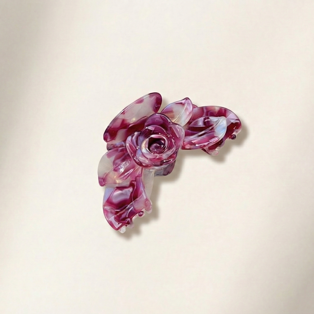 Acrylic Rose Hair Claw