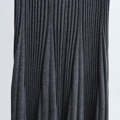 Ribbed Knit Wool Blend A-Line Dress| 7 Colors