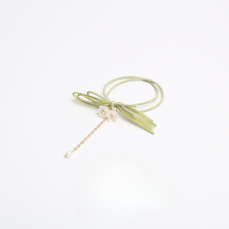 Elastic linglan flower hair tie