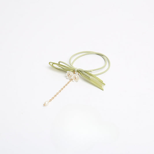 Elastic linglan flower hair tie