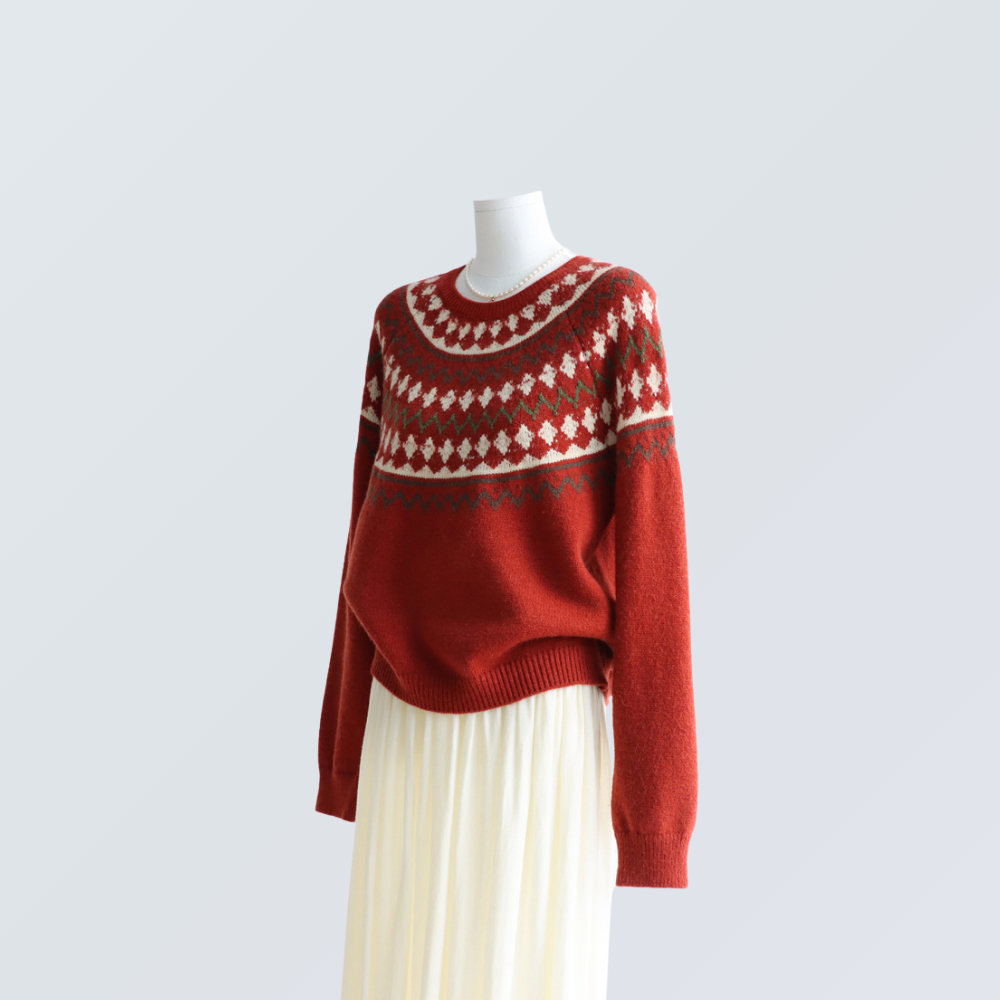 Fair Isle Wool-Blend Sweater  | 4 Colors