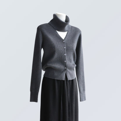 Detachable Collar Wool-Blend Cardigan | 5 Colors