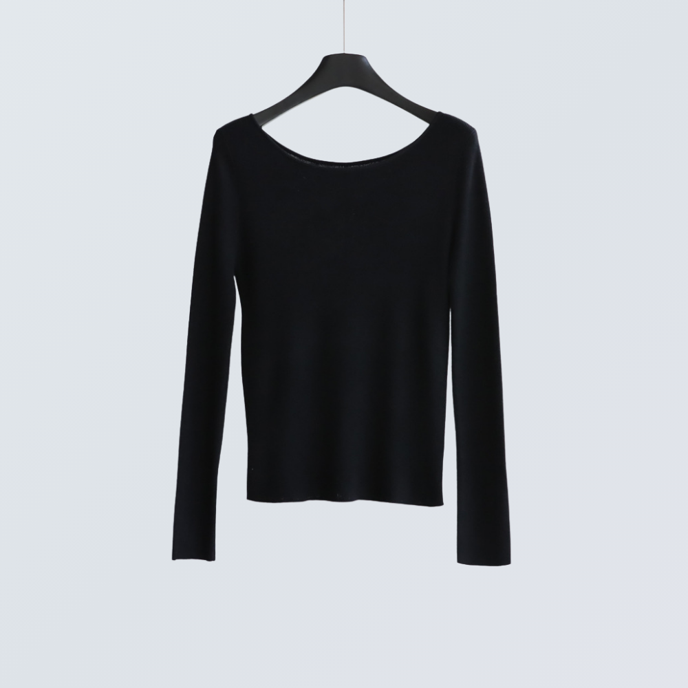 Boat Neck Wool-Blend Knit Top | 9 Colors