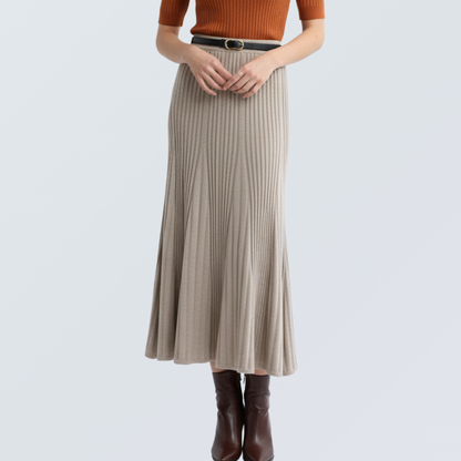 Ribbed Knit Wool Blend A-Line Dress| 7 Colors