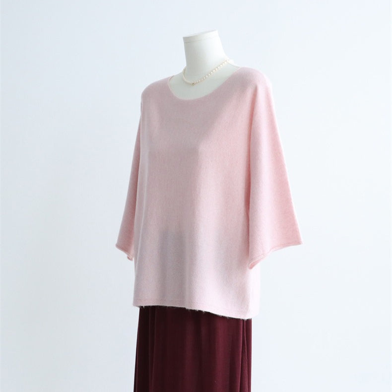 Wide-Sleeve Boat Neck Knit Top | 9 Colors