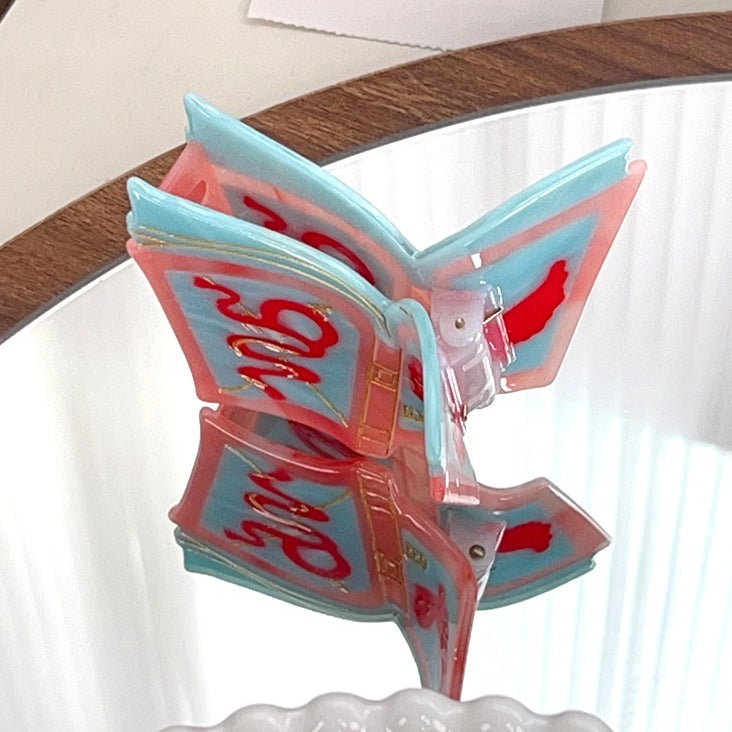 Magic Spellbook Hair Claw