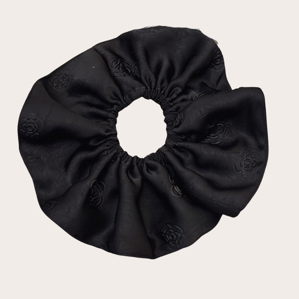 Embossed Satin Oversized Scrunchie